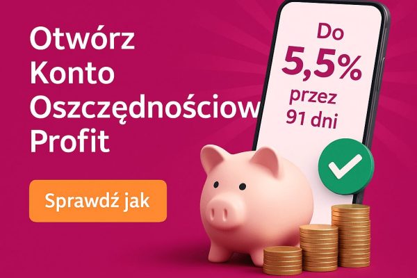 Konto Oszczędnościowe Profit w Banku Millennium – jak prosto zgarnąć do 5,5% przez 91 dni